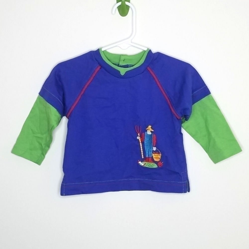 NWT Hanna Andersson Scarecrow Fall Apple Layer Shirt 70 6-12m